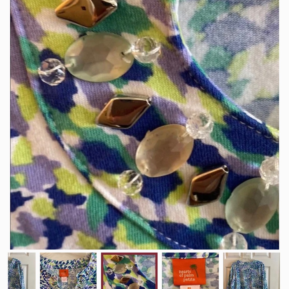 Hearts of Palms Petite jeweled shirt - Picture 5 of 5